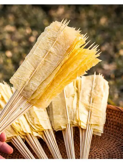 夺命烤豆皮小串250串袋铁板烧豆皮串快手豆腐串手工烧烤豆腐皮商用500