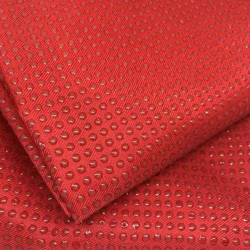 厂家直销真硅胶防滑布滴塑布止滑布华达呢点塑布料可来料定制加工