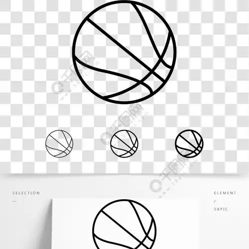 教育,球,篮球粗体和黑色细线图标集