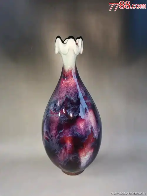 现代钧瓷荷口玉壶春-价格:688元-se87029041-花釉/窑变瓷-零售-7788