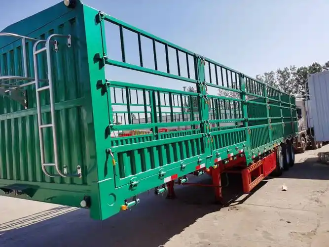 栅式半挂车配置价格图片】山东烈牛13米仓栅式半挂车配置价格图片大全