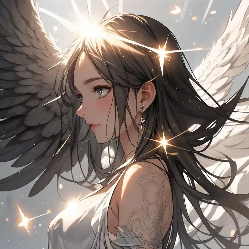 98女生天使翅膀头像78 探索梦幻与纯洁的融合,天使翅膀女生头像