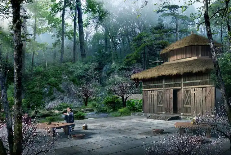 森林茅屋效果图