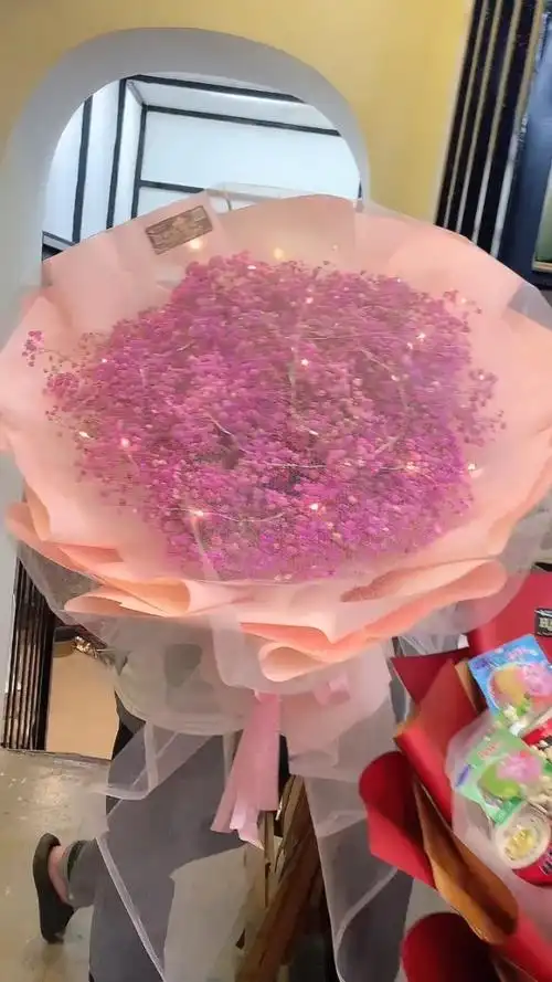 满天星花束 #花礼定制 #旺仔牛奶花束 #创意花束