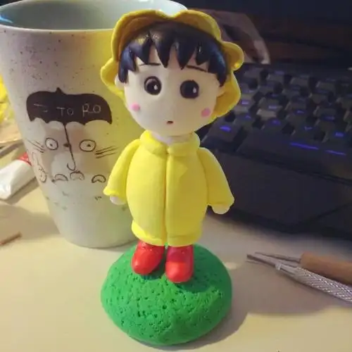 超轻粘土黏土软陶手工雨衣小丸子萌萌哒