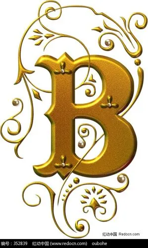 欧式金属字母b