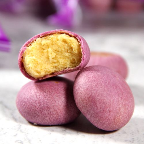 酥皮紫薯西饼正宗紫薯味小月饼夹馅传统糕点儿时点心早餐充饥零食