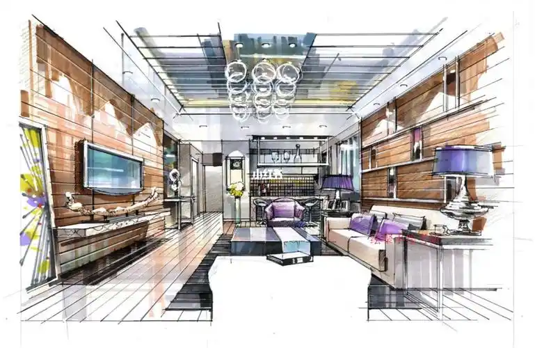 考研手绘   #环艺手绘   #设计考研   #室内设计手绘   #室内手绘