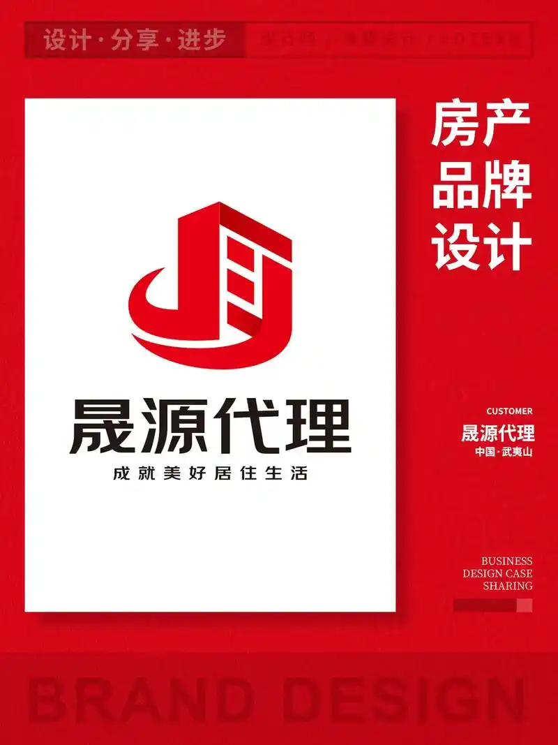 房产代理logo设计晟源代理-成就美好居.房产代理logo设 - 抖音
