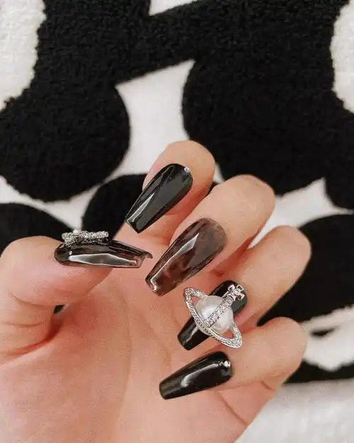 甜酷美甲西太后风穿戴甲78