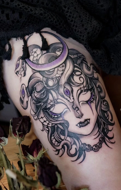 最新美杜莎纹身图案男女4