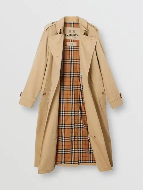 滑铁卢版型 - 长款 heritage trench 风衣 (蜜色) - 女士 | burberry