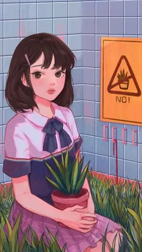 少女插画壁纸太好看了吧