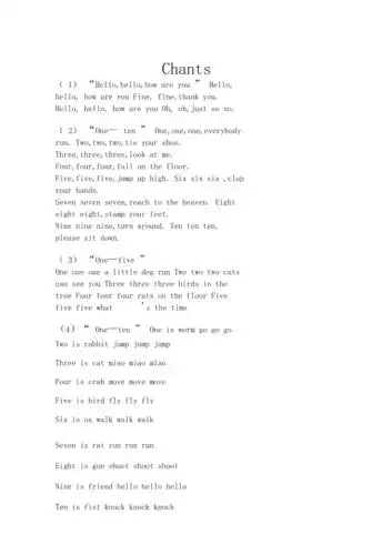 英文童谣儿歌汇总