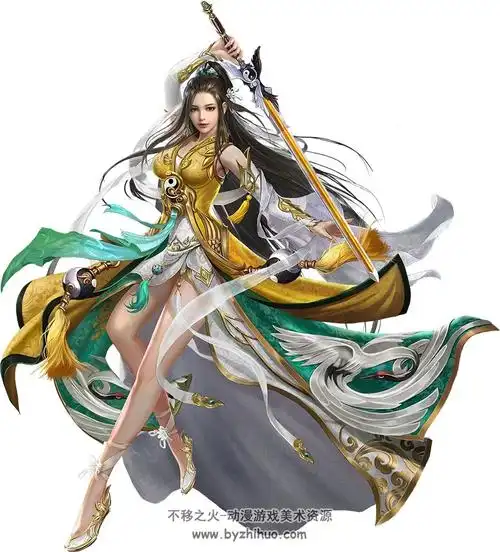 资源中心 69 游戏美术 69 原画资源 69 中式古装角色图集分享包