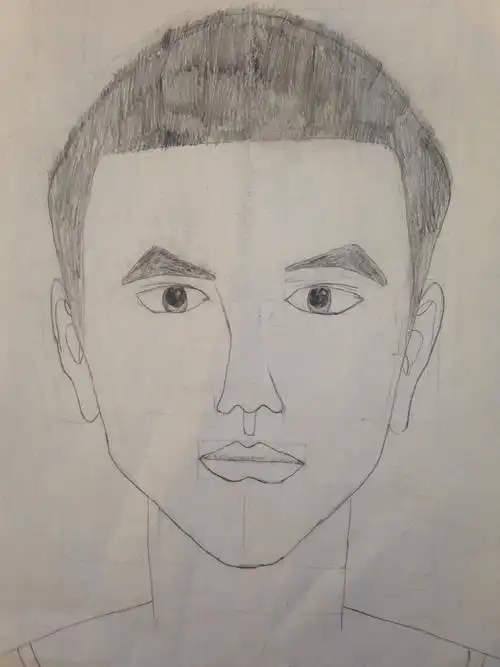 七年级学生自画像作品