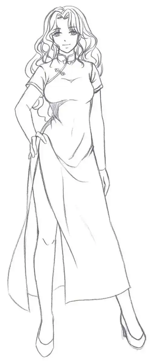 「动漫手绘」不同材质服饰褶皱参考,男士西装,女士衬衫褶皱参考