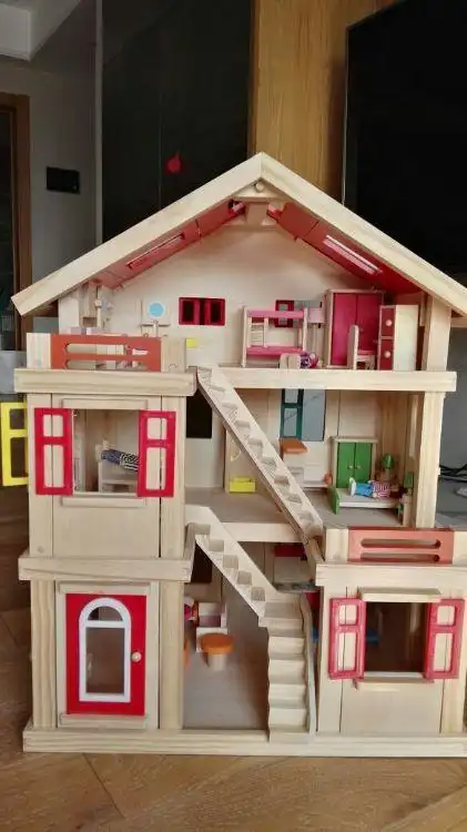 儿童三层娃娃屋玩具房子大型别墅套装女孩过家家diy玩具屋