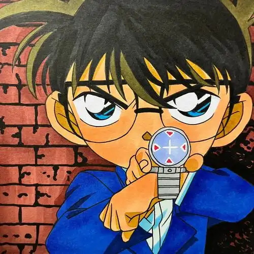 笔#马克笔手绘#手绘#手绘临摹#教程#柯南#名侦探柯南#一起来画画吧