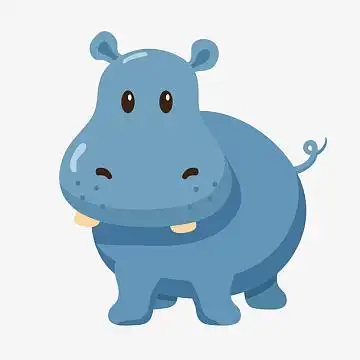 卡通河马png下载