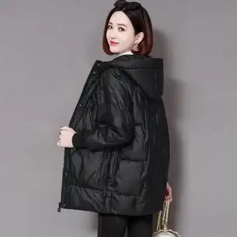 米囹小个子羽绒服四五十岁的秋冬款矮个子中长款新款韩版宽松加厚外套