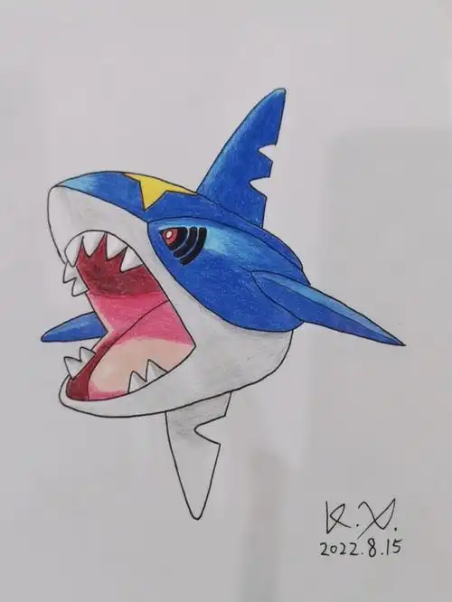 宝可梦巨齿鲨彩绘