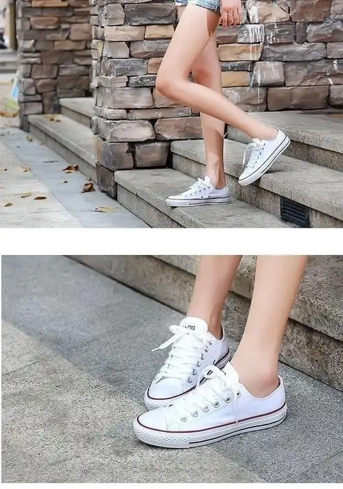 薇姬桑妮女士帆布鞋1kh3yzm 薇姬桑妮欧美风潮鞋匡威同款黑色白色高帮