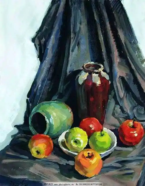 静物水粉画静物水粉画教程步骤图片