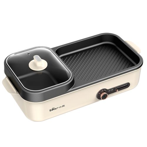 小熊电火火锅料理家用多功能一体不沾网红烤肉电热