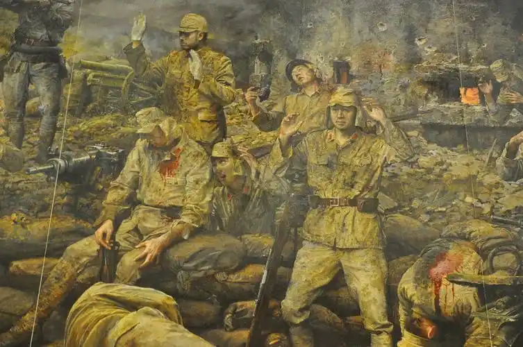 上海中华艺术宫革命战争题材美术作品实拍