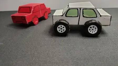 教你用纸做一辆迷你小汽车,干货分享带图纸,手工视频教程-生活-高清