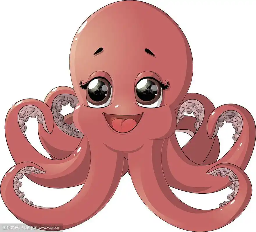 卡通可爱的章鱼