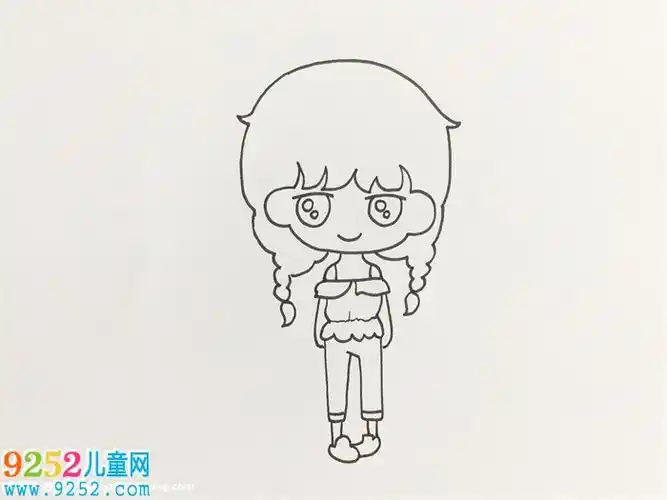 怎么画女孩小女孩简笔画