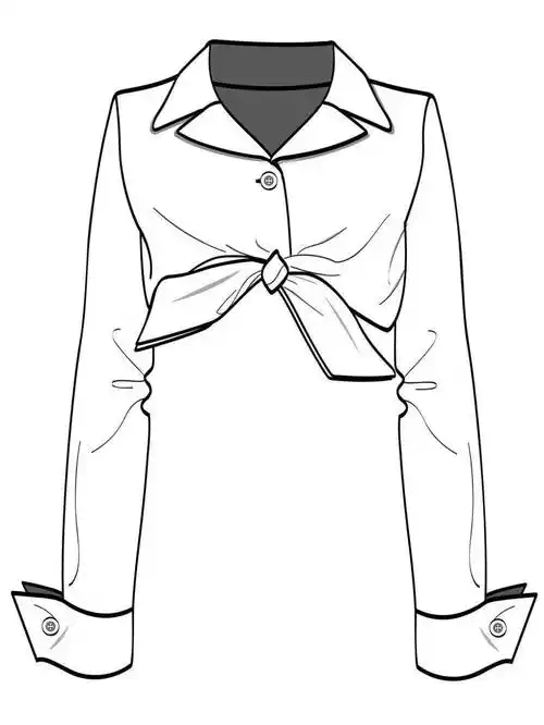 180款-衬衫款式图大全!【服装平面款式图线稿】_企业_生产_意念