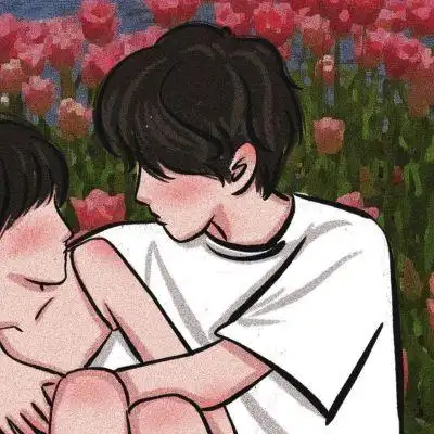 卡通可爱情侣头像呆萌一对