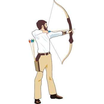 高手射箭图形png元素素材图片下载-万素网
