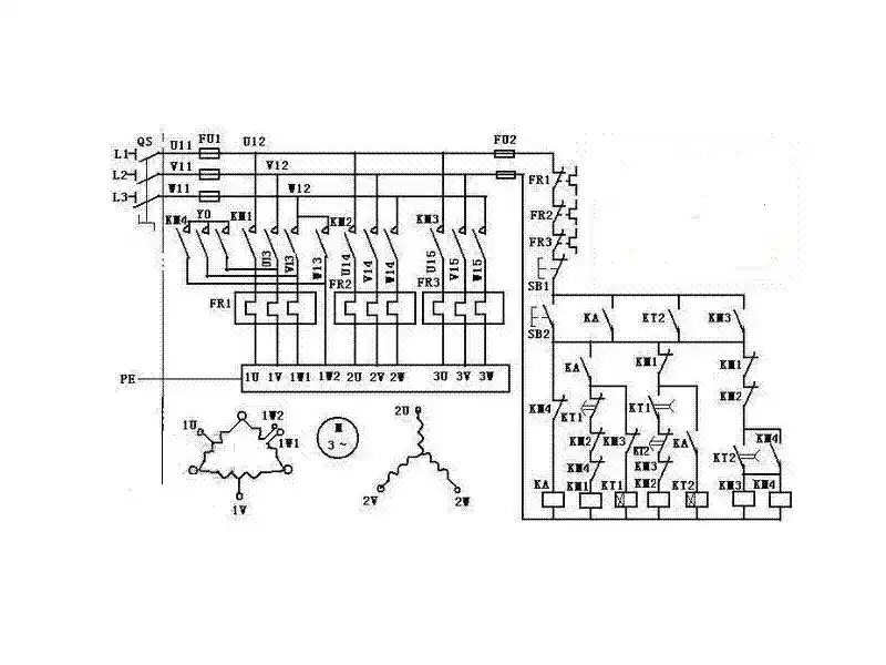 三速电机控制电路图及原理