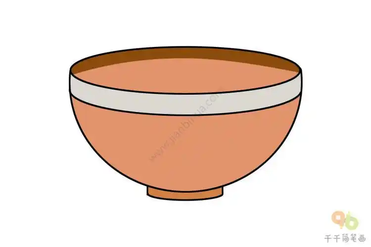 大碗的简笔画