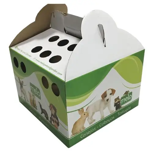 宠物纸盒宠物便携带饲养宠物盒手提运输包装盒礼盒