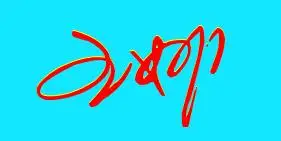 王娜写个艺术签名