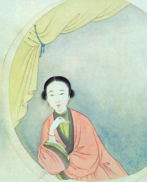 明朝歌女画像