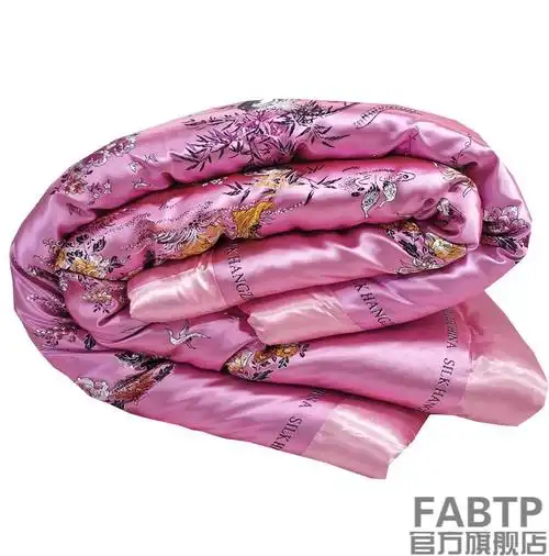 老式丝绸绸缎喜被子传统包边手工丝绸棉花被定制古代绸缎被子婚庆喜被