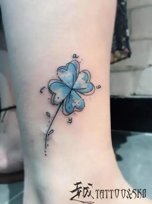 四叶草_纹身图案手稿图片_leech的纹身作品集