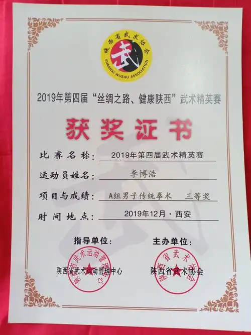 陕西"武术精英赛 旬邑体校——王政武术散打培训中心获得2金2银5铜