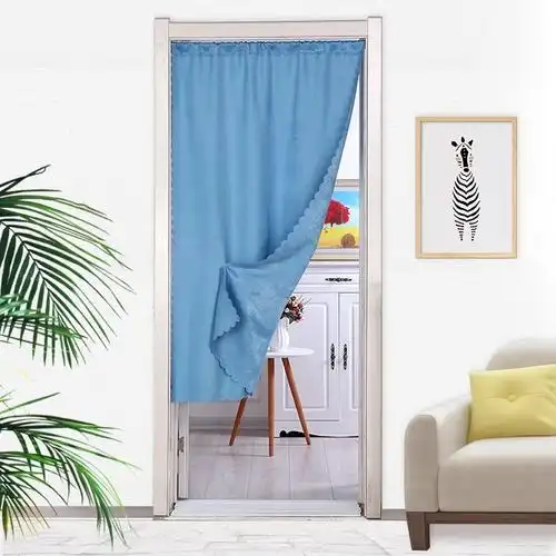 送杆定制门帘布艺田园布帘装饰隔断帘厕所卧室厨房防油烟帘子半帘