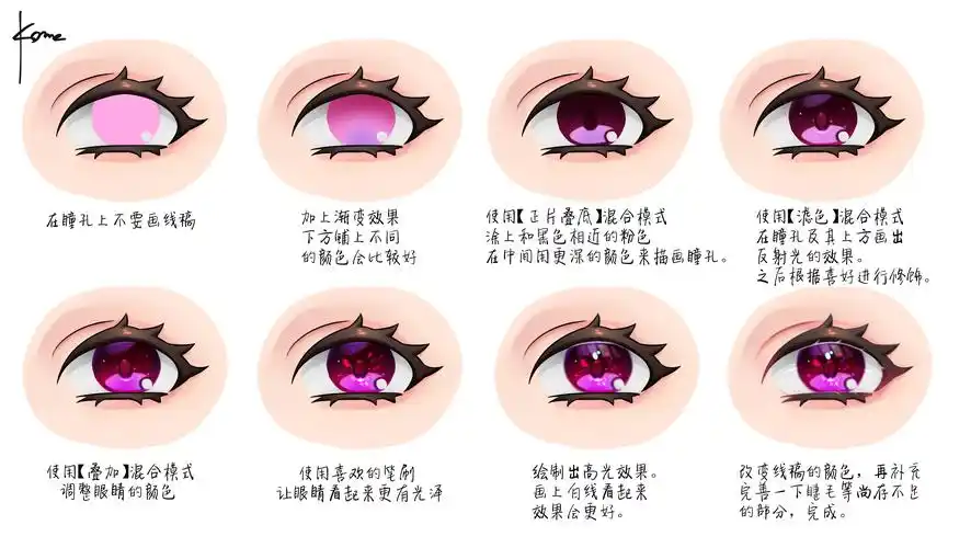 眼睛的上色方法by夜舞コメ