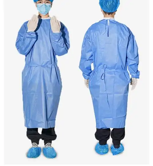 隔离衣防护服蓝色透气手术衣反穿衣一次性隔离服医护专用 【医用隔离