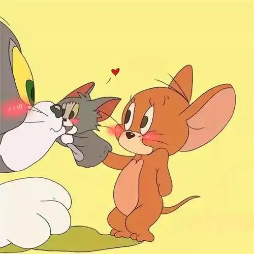 情头猫和老鼠 可爱猫和老鼠情头 情侣 双人_情侣动漫头像_头像屋