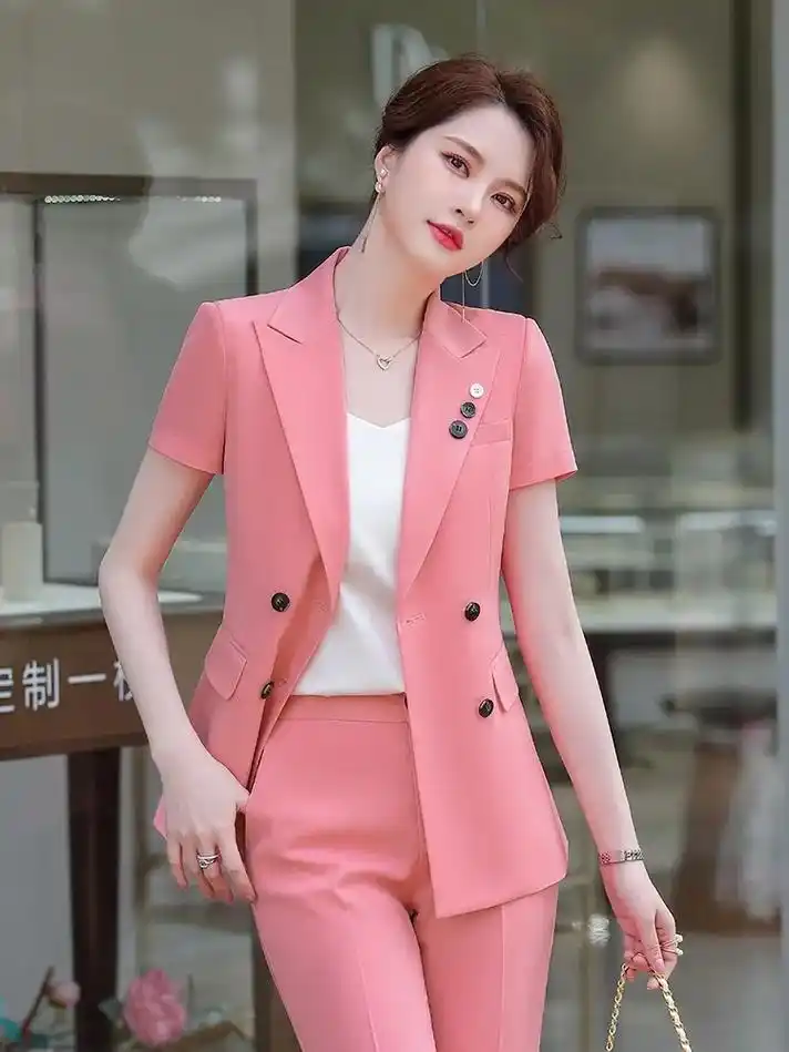 西装套装两件套 #女士西装套装 #减龄穿搭 #显瘦穿搭 # - 抖音