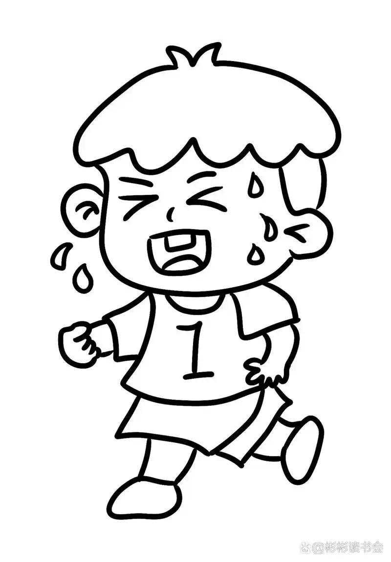 简笔画教程|49/100 跑步的小朋友 临摹